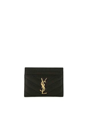 SAINT LAURENT: wallets & purses - Monogram Quilted Card Holder