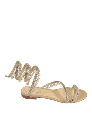 サンダル・ミュール DRIES VAN NOTEN Women Sandals WS2411197 White White Padded Heeled Sandals by Dries Van Noten on Sale