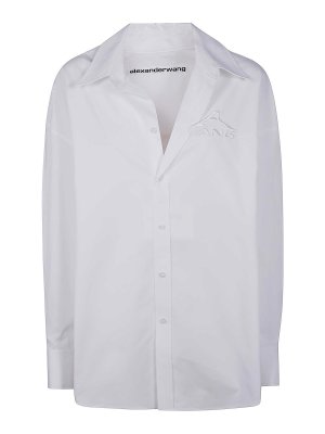 Carven Neklace Pearl Shirt - White - Women | 6251K2108501WHITE
