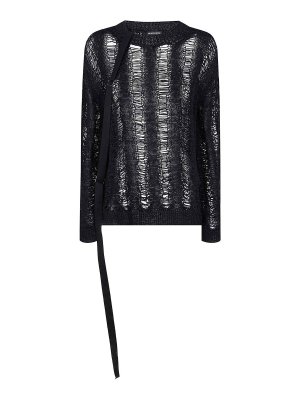 ANN DEMEULEMEESTER: Col bateau - Pull Col Bateau - Noir