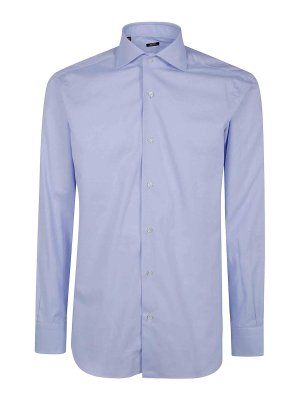 Tシャツ・カットソー BARBA SS25 CLASSIC OPERATINO SHIRT (I1U13P0147021U 02) Barba Classic Operatino Shirt - Blue - Men | I1U13P0147021U01