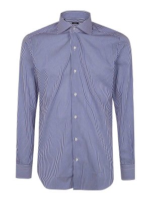 Tシャツ・カットソー BARBA SS25 CLASSIC DOUBLE STRIPES SHIRT (K1U13P0147099U 02) Barba Classic Double Stripes Shirt - Blue - Men