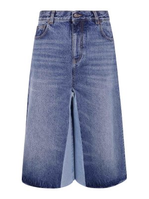 CHLOE': Knee length skirts & Midi - Denim Midi Skirt