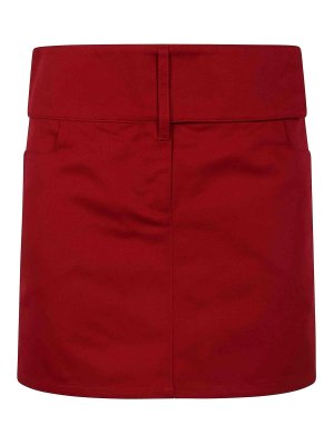 Courreges: mini skirts - Mini Skirt Belted Polycotton