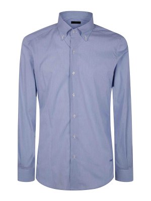 Tシャツ・カットソー BARBA SS25 CLASSIC OXFORD SHIRT (I1U13P0147082U 02) Barba Classic Oxford Shirt - Blue - Men | I1U13P0147020U01