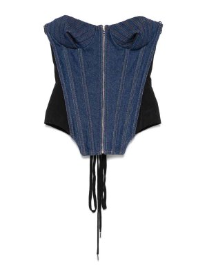 Entire Studios V Neck Bodysuit - Black - Women | ES2603BLBL