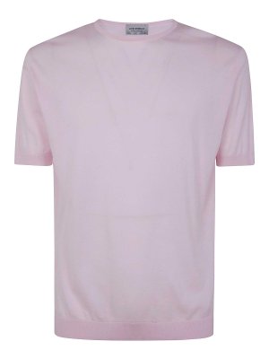 Barrow Smiley print cotton T-shirt - Pink - Men | 029133045