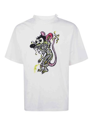 Diesel Trompe Loeil Cracked Print T-Shirt - Green