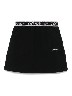 OFF-WHITE: Knee length skirts & Midi - Bookish Logoband Sweatskirt
