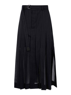 Ssheena Structured skirt with slit | 25SSGARDENTS25005A85BLACK