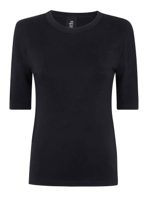 Tシャツ・カットソー MAGDA BUTRYM FW25 CROPPED T-SHIRT (182425 BLACK) Cotton-blend top in black - Magda Butrym | Mytheresa