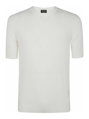 Zanone Linen Cotton T-Shirt - White - Men | 810184Z1353Z0913