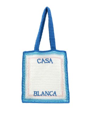CASABLANCA: totes bags - Crochet Shopping Bag