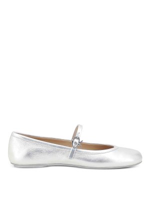 Gianvito Rossi: flat shoes - Carla Nappa Silk Washed Ballerina
