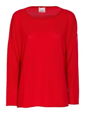 ALLUDE: Pull col rond - Pull Col Rond - Rouge