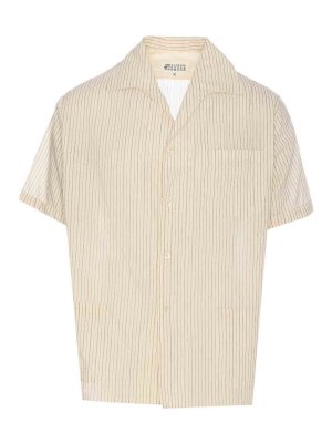 Maison Margiela: camicie - Camicia a strisce bianche