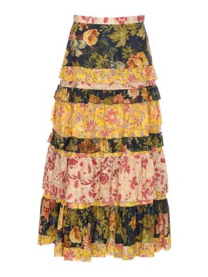 VALENTINO GARAVANI: Knee length skirts & Midi - Apres Lhiver Macro Flower Skirt