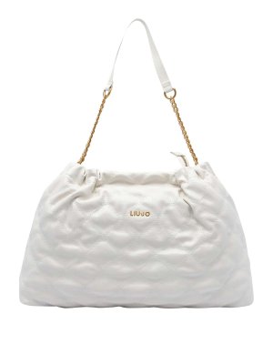 Liu Jo Logo Shoulder Bag - White - Women | AA5141E088601065