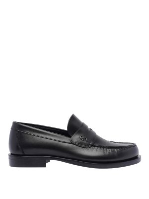 SALVATORE FERRAGAMO: Loafers & Slippers - Black Gancini Loafers