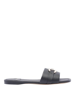 SALVATORE FERRAGAMO: sandals - Flat black sandals