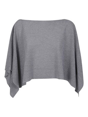 【関税&送料込み】Burberry Grey Cashmere Blend Cape Burberry Grey Cashmere Blend Cape - Grey - Women | 8059407