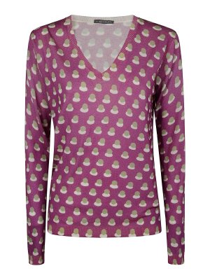 IN BED WITH YOU: Sweatshirts & Sweaters - Printed V Neck Sweater