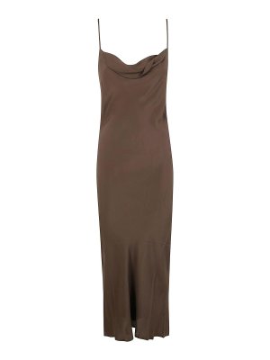 ワンピース PINKO Woman Dress Brown 104752A2DG L78 Satin, lace and rhinestone-fringe slip dress PINKO → Shop