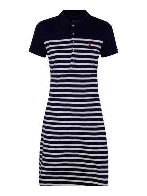 POLO RALPH LAUREN: Vestidos media pierna - Vestido Midi - Azul