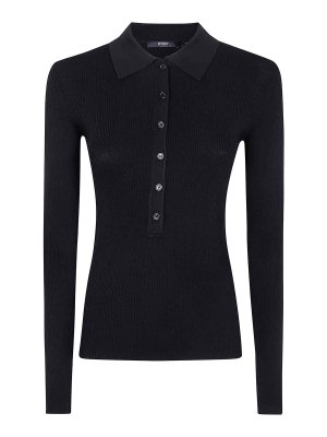 Fabiana Filippi Virgin Wool Polo - Black - Women | MAD215F053825