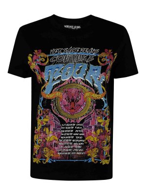 VERSACE JEANS: Tシャツ - Tシャツ - 黒