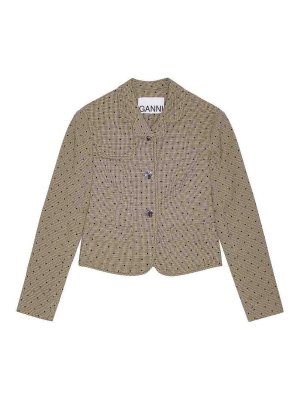 GANNI: ブレザー - ブレザー - 黒