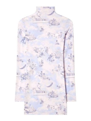 OFF-WHITE: ショートドレス - ショートドレス - ライトブルー