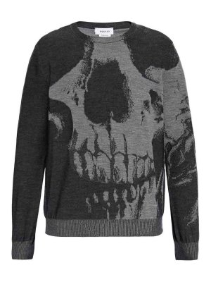 ALEXANDER MCQUEEN: Pull col rond - Pull Col Rond - Gris