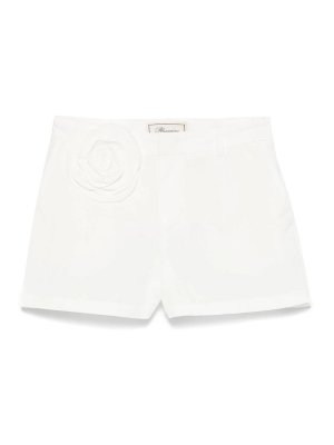 ショートパンツ BLUMARINE Women Shorts  Burmudas 2P174A N0102 WHITE Blumarine White Rébrodé Shorts In N0102 White Pearl | ModeSens