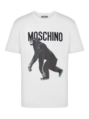 MOSCHINO: T-shirts - T-Shirt - Weiß