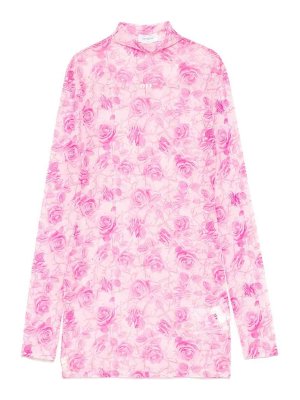 OFF-WHITE: ニーレングスドレス - 膝丈ドレス - ヌードカラー