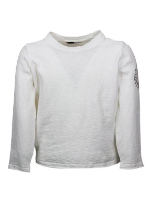 STONE ISLAND: Suéteres con cuello pico - Suéter Cuello Redondo - Blanco