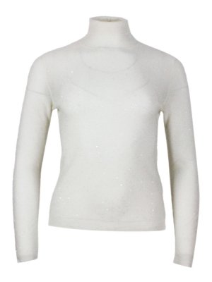 FABIANA FILIPPI: Strickpullover mit Rundhalsausschnitt - Rundhalspullover - Creme