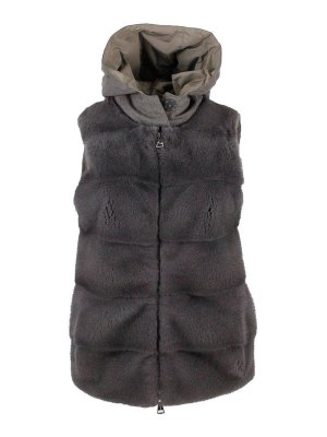 MANZONI24: Gilets - Blouson Rembourré - Marron