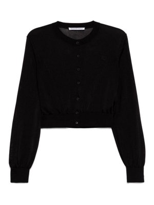 ALEXANDER WANG: cardigans - Cardigan With Logo