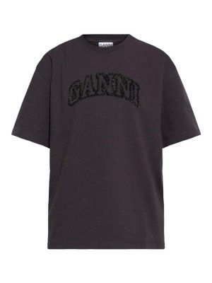 GANNI: t-shirts - Logo T-Shirt