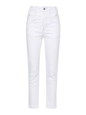 ISABEL MARANT: Bootcut - Bootcut Jeans - Weiß