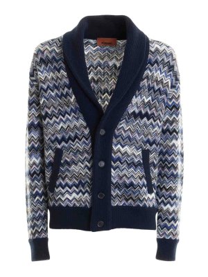 MISSONI: Suéteres con cuello pico - Suéter Cuello Redondo - Multicolor