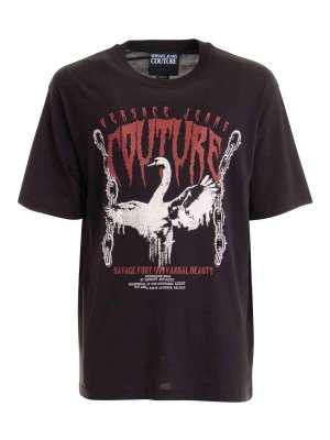 Versace Jeans Couture: Camisetas - Camiseta - Negro