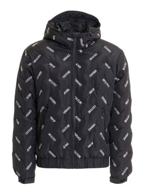 Versace Jeans Couture: ダウン・ハイテクジャケット - ダウンジャケット - 黒