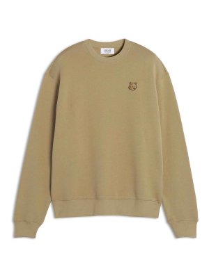 MAISON KITSUNÉ: Sweatshirts & Sweaters - Bold Fox Head Patch Comfort Sweatshirt