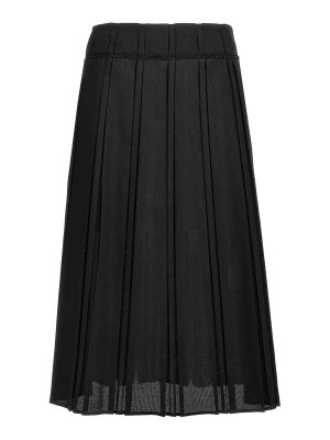スカート JIL SANDER Woman Skirt Black J01MA0154J70005 001 JIL SANDER Belted cotton-poplin midi skirt | NET-A-PORTER