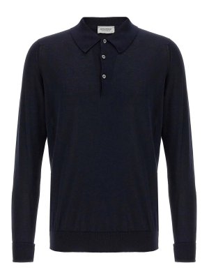 Tシャツ・カットソー ZANONE SS25 Cotton polo shirt (810162ZY318 Z0542) Zanone Cotton Polo Shirt - Blue - Men | 810162ZY318Z0542