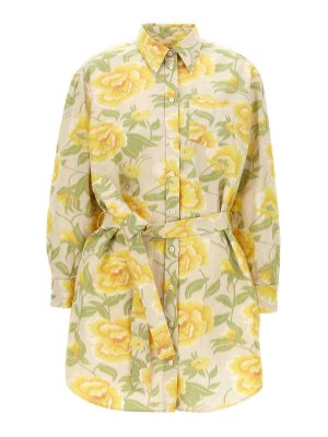 KENZO: Knielange Kleider - Knielanges Kleid - Bunt