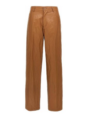 Nude: casual trousers - Leather-Effect Pants
